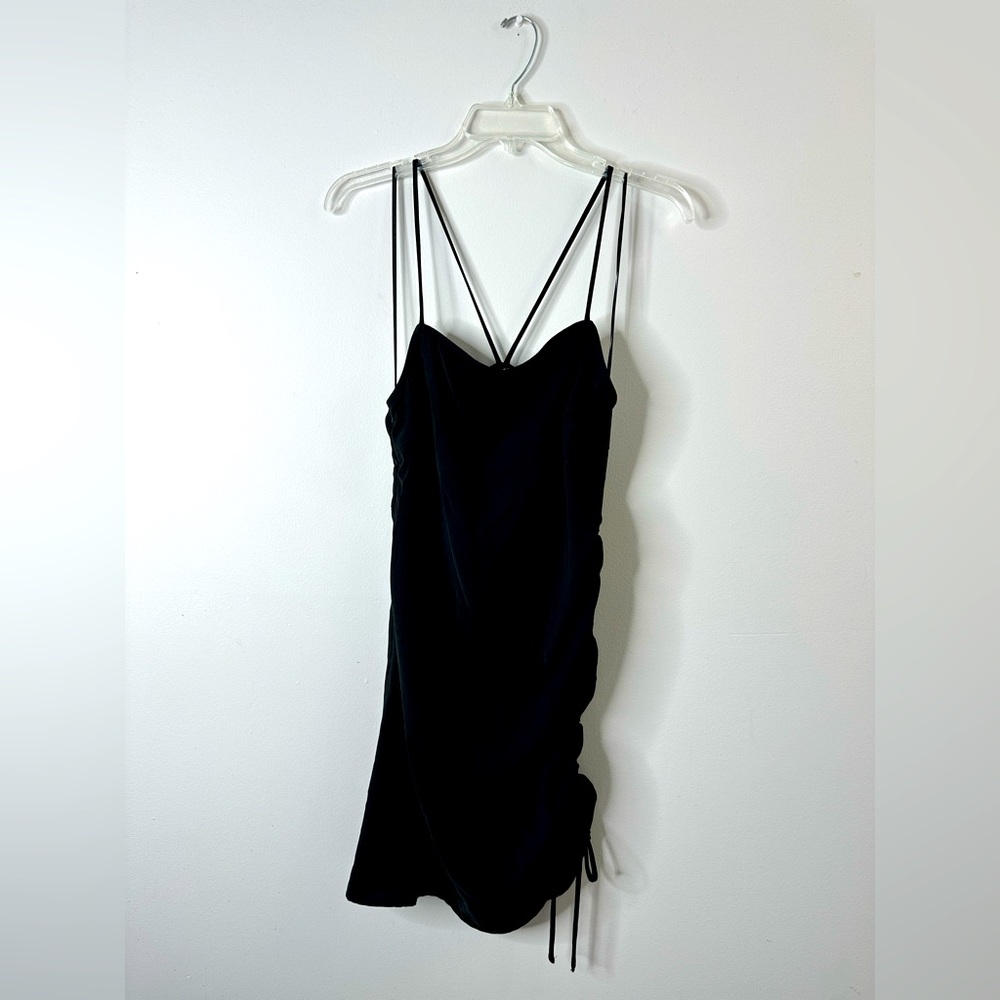 Nordstrom Ruched Black Dress